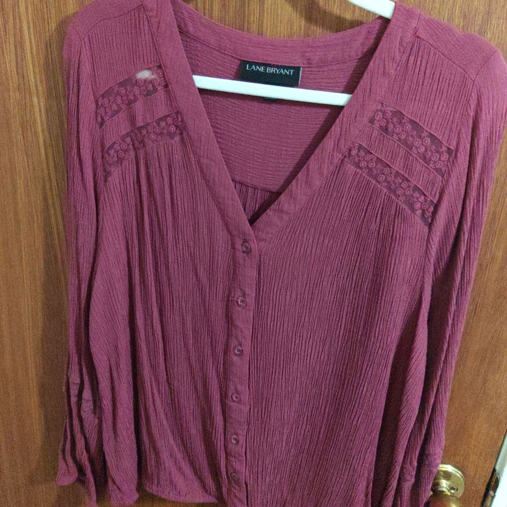 Lane Bryant Women's Mauve Blouse